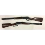 Two child's spring mounted toy rifles by Daisy MFG