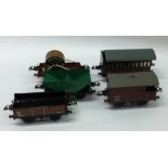 HORNBY: A selection of LMS 0' gauge coaches and wa