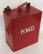 An "H.M.D" fuel can. (1).