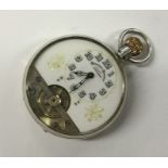 A gent's silver Hebdomas Patent pocket watch engra