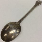 An early silver dog nose spoon with rat tail and s