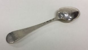 A Georgian Hanoverian silver tablespoon. London. B