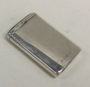 An unusual silver slide top vesta case. London. By