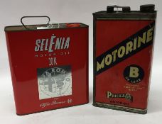 A "Price's Motorine B De Luxe" motor oil can toget