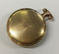 A gent's gold Verge pocket watch in 18 carat case.