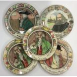 Eleven Royal Doulton plates decorated with Charles