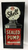 A petrol pump shaped "Shell Sealed Pump" metal and