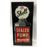 A petrol pump shaped "Shell Sealed Pump" metal and