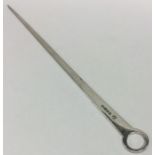 A good Georgian silver tapering meat skewer with r