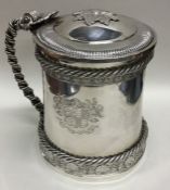 A fine quality George III silver lidded tankard, t