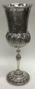 A good quality Continental silver goblet with twis