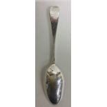 A Georgian Hanoverian silver tablespoon with crest