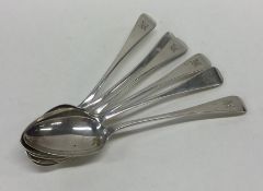 A good set of Georgian OE pattern teaspoons. Londo