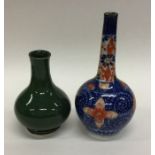 A small green Korean vase together with an Imari v