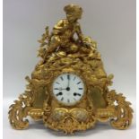 An unusual French clock with dome top and pierced