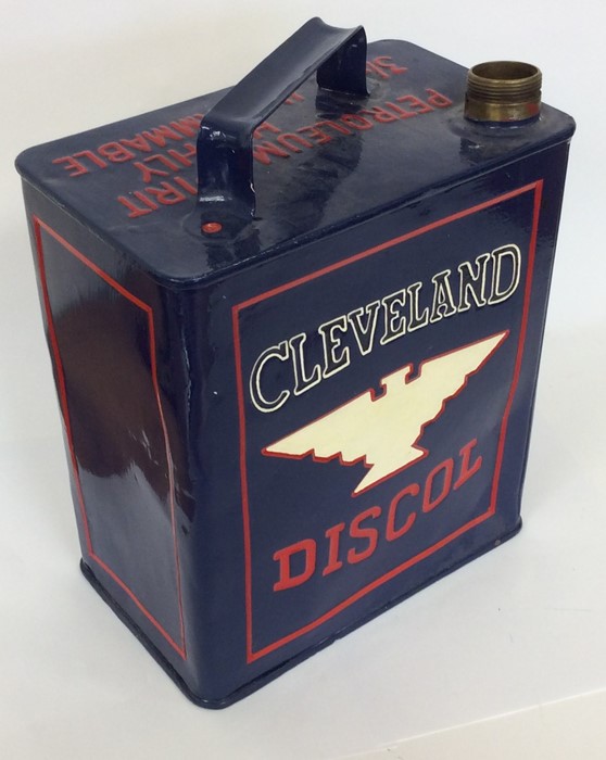 A "Cleveland Discol" fuel can. (1).