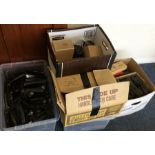 Four boxes of old '00 gauge track together with a