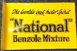 A rectangular "National Benzole Mixture" double-si
