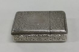A rare Georgian silver hinged top box / card case.
