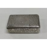 A rare Georgian silver hinged top box / card case.