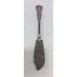 A Victorian silver Kings' pattern butter knife. Lo