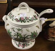 A Portmeirion punch bowl and ladle.