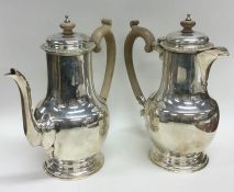 A good Georgian style silver coffee pot together w