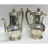 A good Georgian style silver coffee pot together w