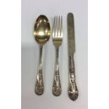 A good quality Victorian silver gilt christening s
