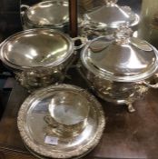 A quantity of plated ware.