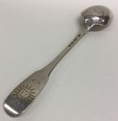 An Antique French silver basting spoon attractivel