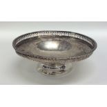 A small silver sweet dish with pierced rim. Birmin