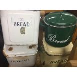 Old enamel bread bins.