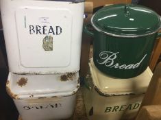Old enamel bread bins.