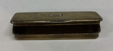 A good Georgian silver gilt hinged top needle case