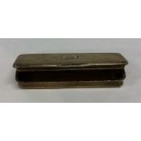 A good Georgian silver gilt hinged top needle case