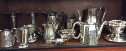 A quantity of old plated ware.