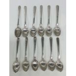 A set of twelve Continental silver teaspoons with