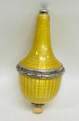 An unusual Continental silver and yellow enamelled
