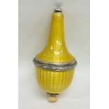 An unusual Continental silver and yellow enamelled