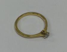 A sapphire five stone half hoop ring in claw mount