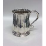 A good George II silver pint mug with baluster sha