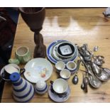 Decorative china, plated cutlery etc.
