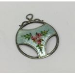 A small silver and enamel Charles Horner pendant d