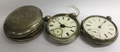 A gent's silver open face pocket watch together wi