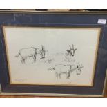 HERMIONE HAMMOND: A framed and glazed drawing of g