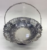 A good Georgian silver swing handled basket attrac