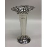 An attractive Edwardian silver spill vase with flo