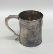 A Georgian silver tapering christening cup of typi