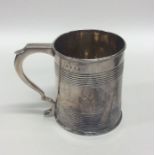 A Georgian silver tapering christening cup of typi